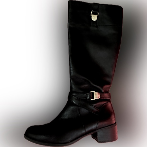 🔥🔥 Black Leather Boots Size 8.5 Medium Width - Picture 2 of 5